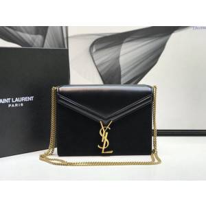 YSL爆款女士包包 聖羅蘭經典款CASSANDRA絨面革牛皮鏈條包 YSL肩背斜挎包 532750  jjh1056