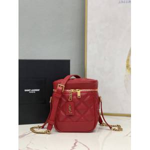 YSL爆款女士包包 聖羅蘭經典款VANITY方形絎縫粒面壓印手袋 YSL環繞式拉鏈化妝包 649779  jjh1119