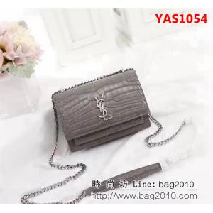 YSL聖羅蘭 頂級原版 最新迷你款 鱷魚紋鏈條小包 452157E YAS1054