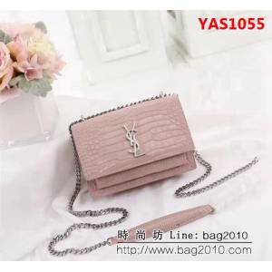YSL聖羅蘭 頂級原版 最新迷你款 鱷魚紋鏈條小包 452157E YAS1055