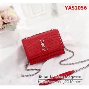 YSL聖羅蘭 專櫃最新 鄭秀文同款 鱷魚紋日落包 EY442906 YAS1056
