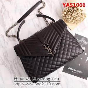 YSL聖羅蘭 菱格混合凸紋 時尚百搭 單肩手提挎包 26681 YAS1066