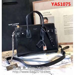 YSL聖羅蘭 最高版本 進口山羊紋油蠟皮手提肩背包 591715 YAS1075