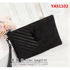 YSL聖羅蘭 最高版本 YvesSaintLaurent繡花線小牛皮手包 26619 YAS1102