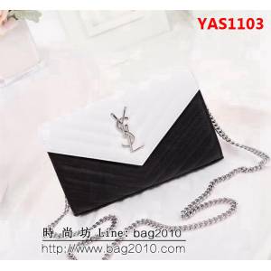 YSL聖羅蘭 專櫃最新配色牛皮鏈條肩背包 可當手包用 26813-1 YAS1103