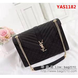 YSL聖羅蘭 爆款 魚子醬紋牛皮鏈條單肩斜挎包 26808 YAS1182