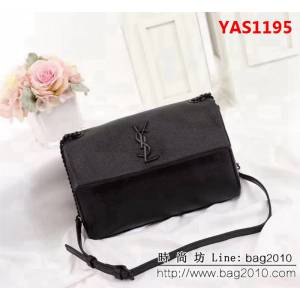 YSL聖羅蘭 海外原單 球紋配槍色五金單肩斜挎包 26802 YAS1195