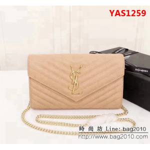 YSL聖羅蘭 爆款 魚子醬牛皮鏈條小包 可當手包用 26801 YAS1259