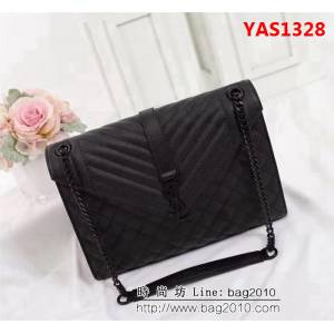 YSL聖羅蘭 爆款 魚子醬紋牛皮鏈條單肩斜挎包 26808 YAS1328