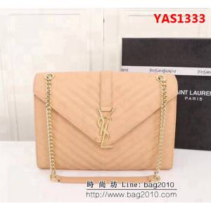 YSL聖羅蘭 經典款 互扣式金屬YSL標誌 原版南非皮肩背包 26588 YAS1333