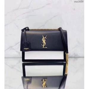 YSL女包 442906 最新黑白配色 原單牛皮鏈條包 聖羅蘭女挎包  yas1658