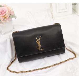 YSL女包 553804 正反兩用 磁扣麂皮平紋皮 翻蓋軟包 聖羅蘭鏈條女斜跨包  yas1751