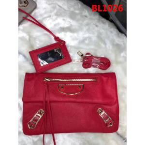 BALENCIAG巴黎世家 義大利進口山羊皮手抓包 原版品質 簡單時尚手包 配肩帶可斜挎  BL1026