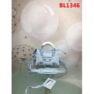 BALENCIAG巴黎世家 機車包 山羊皮銀邊款 原單品質 經典代表作機車包 手提肩背斜挎包  BL1346