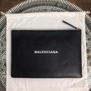 Balenciaga手包 巴黎世家全皮手包 大號黑色手拿包  csbl1057