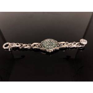chrome hearts銀飾 克羅心ROLEX聯名錶鏈 純銀s925 克羅心純銀錶鏈  gjc1585
