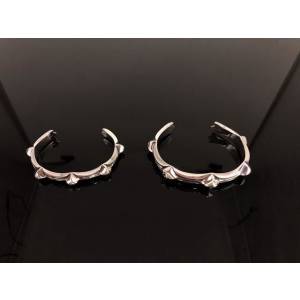 chrome hearts手鐲 克羅心925銀魚骨手鐲 純手工製作 克羅心首飾 男女同款  gjc1659