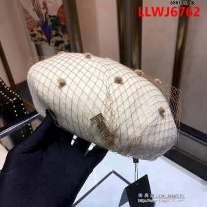 FENDI芬迪 代購品質 爆新款 網紗格子貝雷帽 6881961 LLWJ6762