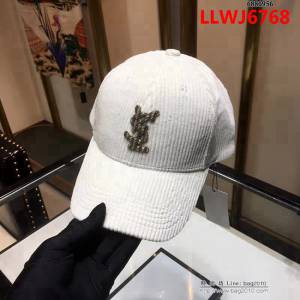 YSL聖羅蘭 跑量款 2018秋冬新款棒球帽 燈芯絨鴨舌帽 6881956 LLWJ6768
