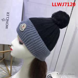 MONCIER蒙口 官網新品 羊毛配狐狸毛線球 針織帽 LLWJ7120