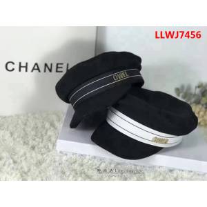 CHANEL香奈兒 新款 時尚百搭羊毛條紋軍帽 LLWJ7456