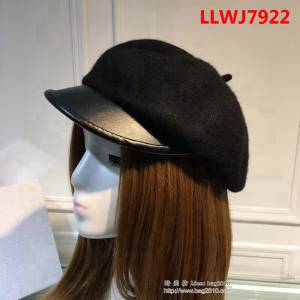 DIOR迪奧 2018走秀款 金字刺繡羊絨貝蕾帽 LLWJ7922