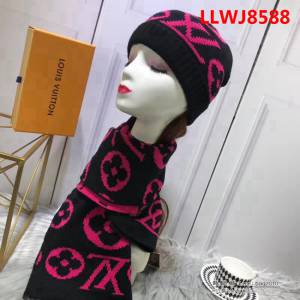 路易威登LV 官網同步 套裝系列 休閒百搭新款圍巾加帽子 LLWJ8588
