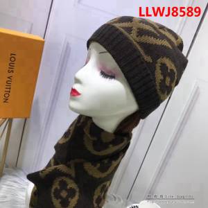 路易威登LV 官網同步 套裝系列 休閒百搭新款圍巾加帽子 LLWJ8589