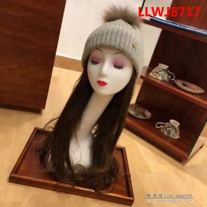 愛馬仕HERMES 秋冬新款 時尚爆款狐狸毛球羊絨帽 LLWJ8717