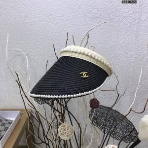 Chanel女士帽子 香奈兒春夏系列空頂編織草帽 Chanel遮陽帽  mm1020