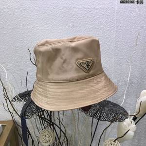 Prada男女同款帽子 普拉達經典暗黑錦綸漁夫帽遮陽帽  mm1065