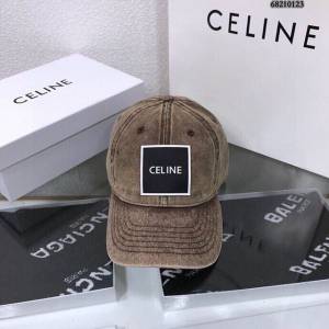 CELINE男女同款帽子 賽琳緊密刺繡洗水做舊遮陽帽棒球帽  mm1119