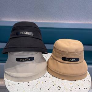 Prada男女同款帽子 普拉達韓版小帽沿漁夫帽遮陽帽  mm1274