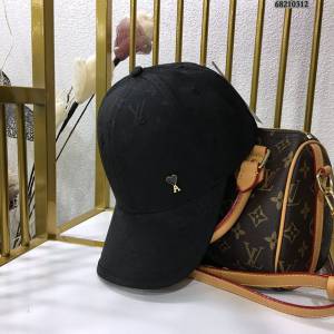 LV男女同款帽子 路易威登絲綿愛心經典印花鴨舌帽棒球帽  mm1397