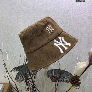 NY男女同款帽子 MLB做舊刺繡漁夫帽遮陽帽  mm1448