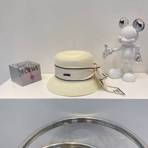 Chanel爆款女士帽子 香奈兒2021春夏新款度假冰絲小禮帽盆帽  mm1594