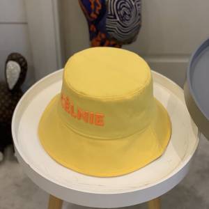 CELINE新品女士帽子 賽琳立體彩虹字母炫彩系列漁夫帽  mm1617