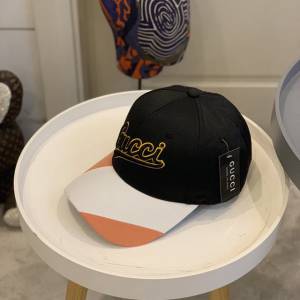 Gucci爆款男士帽子 古馳拼接經典棒球帽鴨舌帽  mm1703