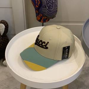 Gucci爆款男士帽子 古馳拼接經典棒球帽鴨舌帽  mm1705