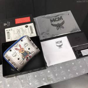 MCM女錢包 原單 8082兔子款 MCM小單拉錢包 單拉隔襠式散錢包 現金袋  mdmc1070