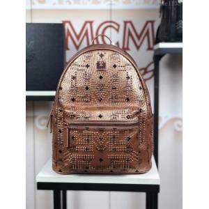 MCM雙肩背包 原單 5927小號 Gunta“M”字形鉚釘背包 金屬鉚釘 MCM女背包  mdmc1135