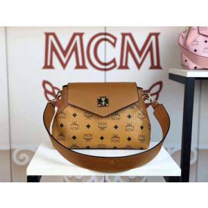 MCM女包 原單 6295 19年新款 cross body單肩包 經典印花 鎖扣手提包 MCM女手拎包 斜挎包  mdmc1223