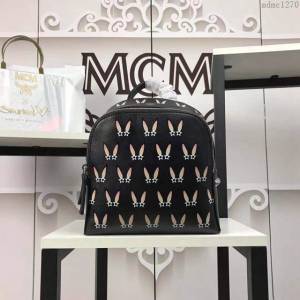 MCM雙肩背包 原單 5743 MCM POLKE幻想兔 鉚釘雙肩背包 MCM女包 MCM女背包  mdmc1270