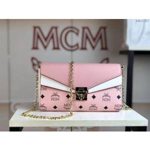 MCM女包 原單 6227 Mille系列斜挎包 MCM經典Visetos圖案 MCM女單肩包 MCM鏈條斜跨包  mdmc1282