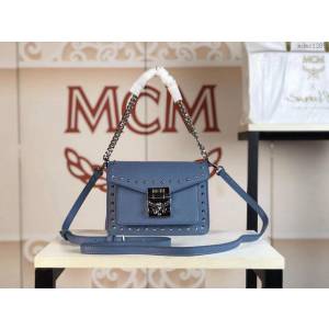 MCM女包 原單 6234迷你 MCM@Patricia鉚釘輪廓斜挎包 MCM鏈條單肩包 MCM女斜跨包  mdmc1285
