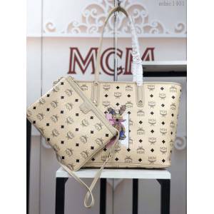 MCM女包 原單 6268打釘兔子 Stripe鉚釘子母購物袋 搭配小包 MCM女手提袋 MCM肩背包  mdmc1401