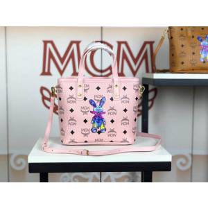 MCM女包 原單 6203 MCM兔子款 新款迷你購物袋 3D絲印兔子 可手拎單肩斜挎  mdmc1424