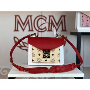 MCM女包 原單 6246拼色 原單新品 Patricia色塊單肩包 經典Visetos圖案 MCM手提女包 手拎包 MCM斜挎包  mdmc1444