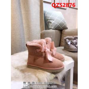 UGG 109836018秋冬 518新款 gita bow mini 絲帶蝴蝶結 短筒雪地靴 QZS2876
