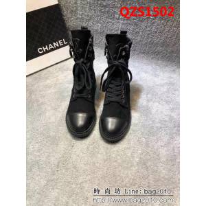 CHANEL香奈兒 18冬最新款 775高絲光黑色 時尚短靴 QZS1502